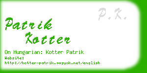 patrik kotter business card
